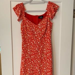 Lulus midi floral dress size medium